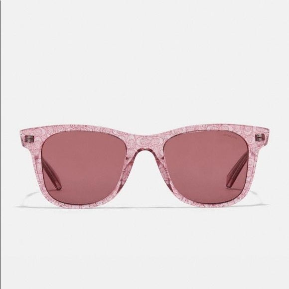 Coach Signature Glitter Metal Square Sunglasses😎 - Picture 3 of 9